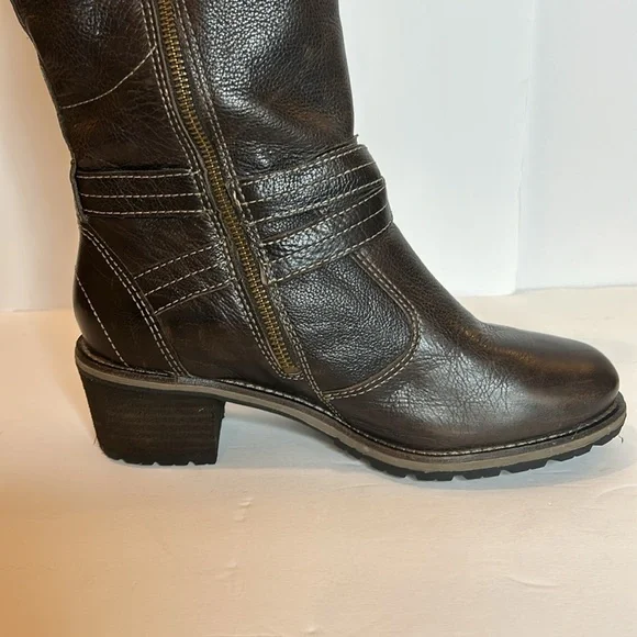 LLBean women’s Deerfield knee high leather dark brown boots. Size 8.5 - Picture 5 of 15